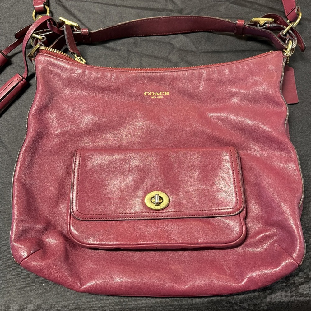 Coach handbag 22381 Legacy Courtenay deep port leather Hobo shoulder - Picture 2 of 16